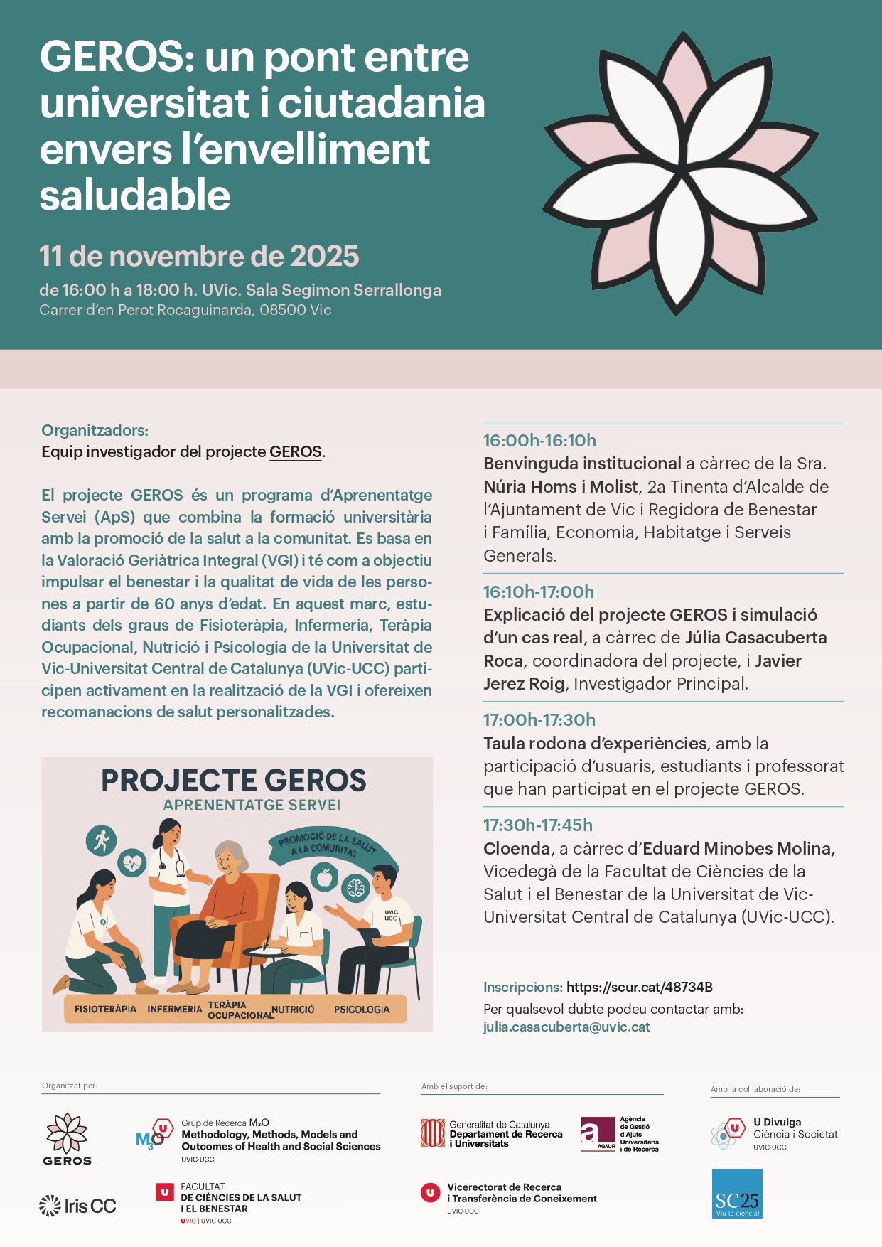 GEROS: un pont entre universitat i ciutadania envers l’envelliment saludable
